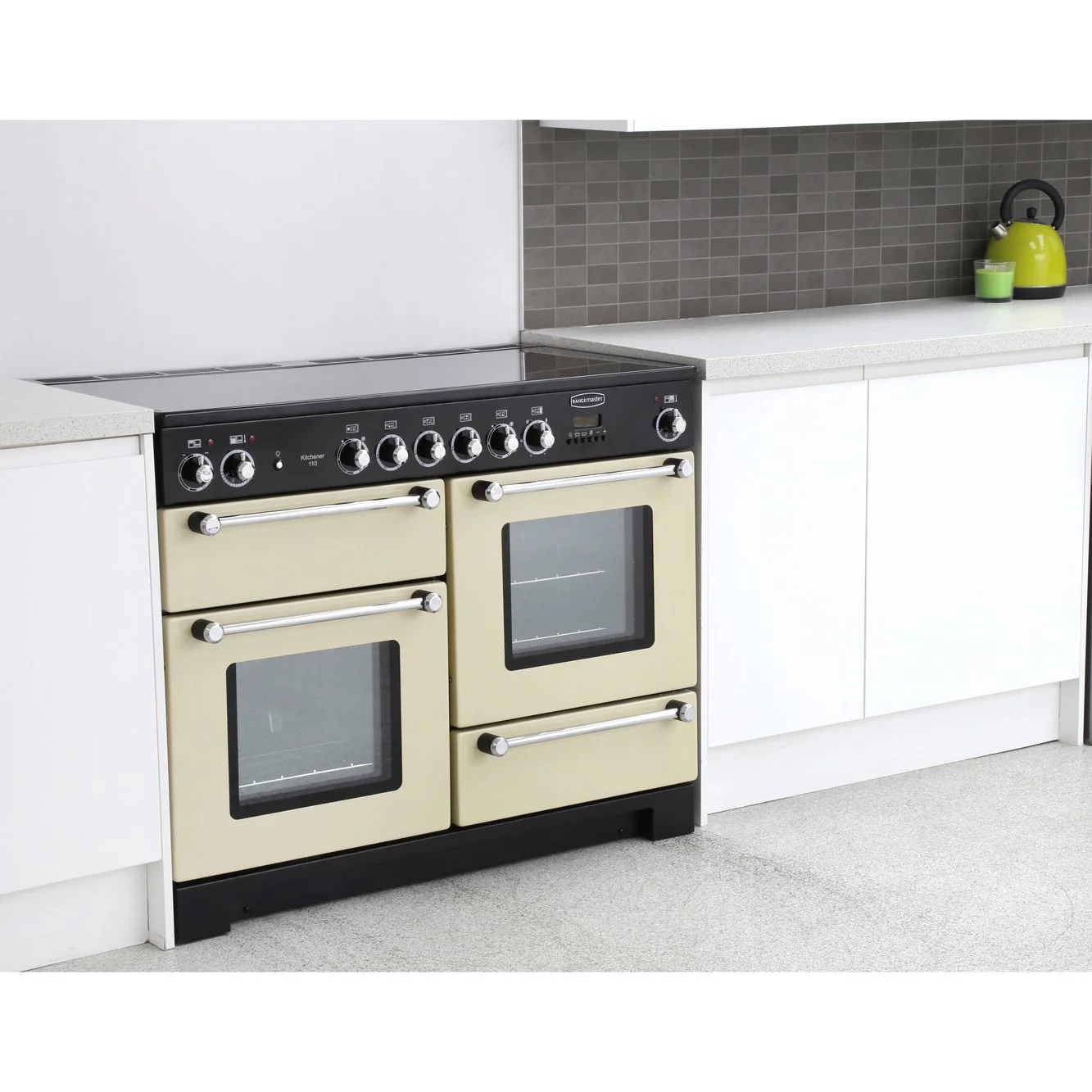 Rangemaster Kitchener KCH110ECCR/C - Cream/Chrome 110cm Range Cooker - A Energy Rated - Image 2