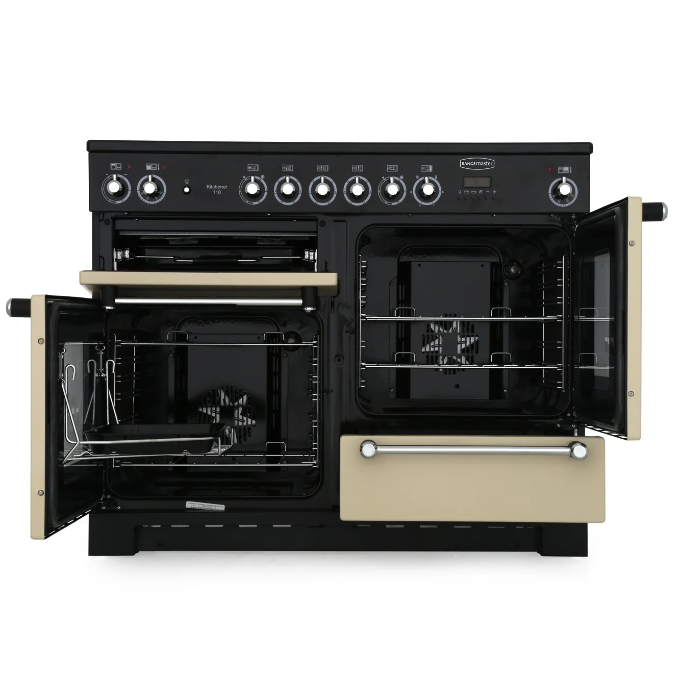 Rangemaster Kitchener KCH110ECCR/C - Cream/Chrome 110cm Range Cooker - A Energy Rated - Image 4
