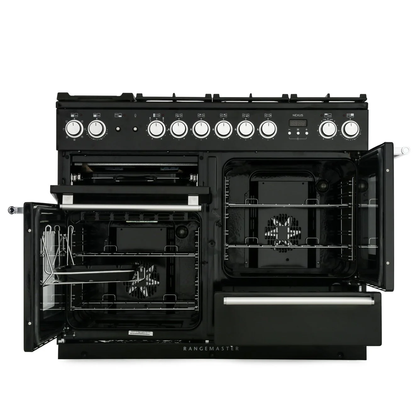 Rangemaster NEX110DFFSS/C - Stainless Steel 110cm Range Cooker - Dual Fuel - A Rated - Image 2