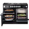 Rangemaster NEX110SODFFCB/C - Charcoal Black Range Cooker - 79L Dual Fuel - A Rated - Image 4