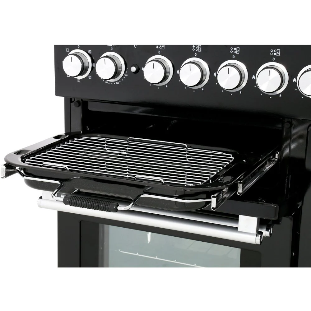Rangemaster NEX90DFFSL/C - Slate/Chrome 90cm Dual Fuel Range Cooker - 140L - A Rated - Image 3