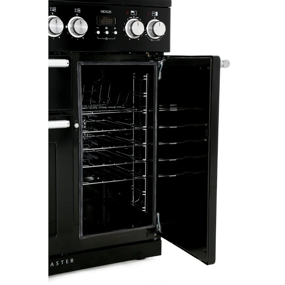 Rangemaster NEX90DFFSL/C - Slate/Chrome 90cm Dual Fuel Range Cooker - 140L - A Rated - Image 5
