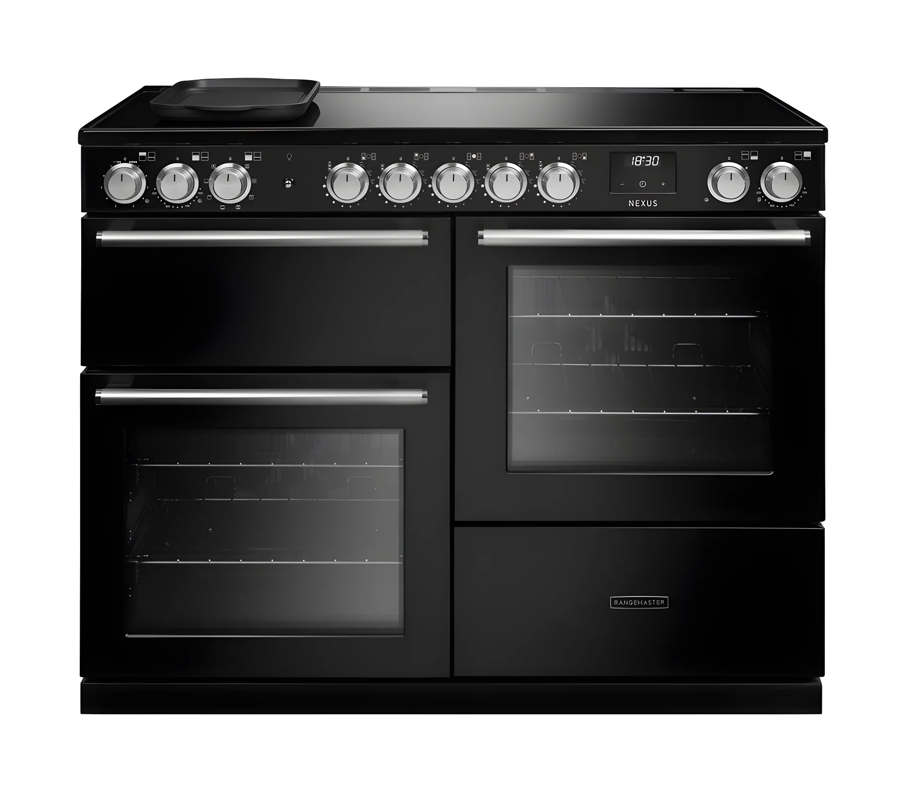 Rangemaster Nexus 110 NEXO110EIPCBL/CM1 - Charcoal Black Range Cooker - Induction - 5 Zones - A/A Energy