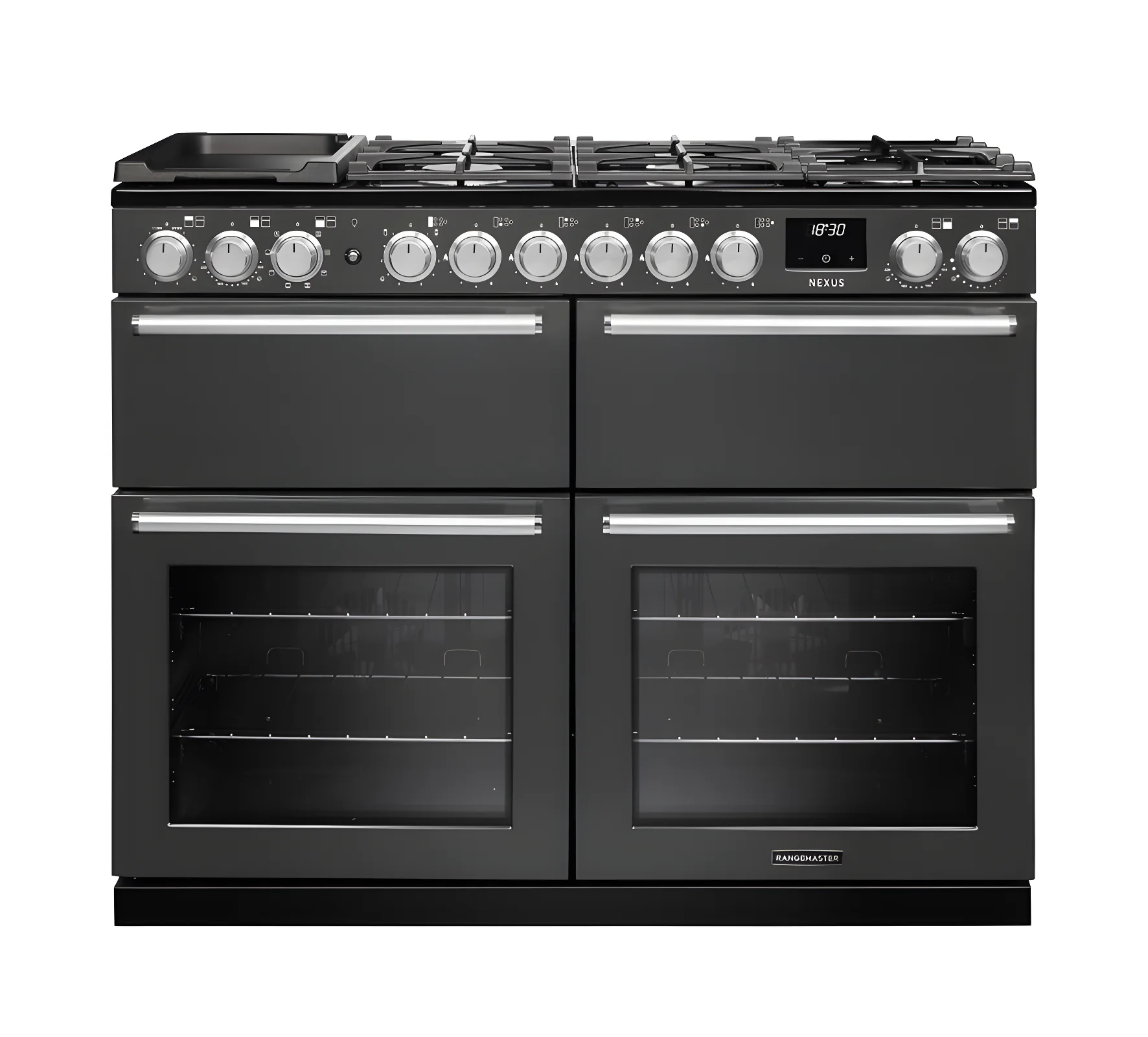 Rangemaster Nexus 110 NEXB110DFPSLT/CM1 - Slate Dual Fuel Range Cooker - 110cm 7 Zone - A Energy
