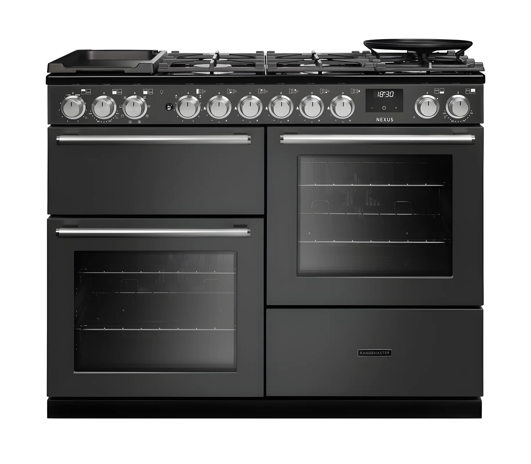 Rangemaster Nexus 110 NEXUS110DFSLT - Slate Dual Fuel Range Cooker - 7 Zone Hob - A Energy