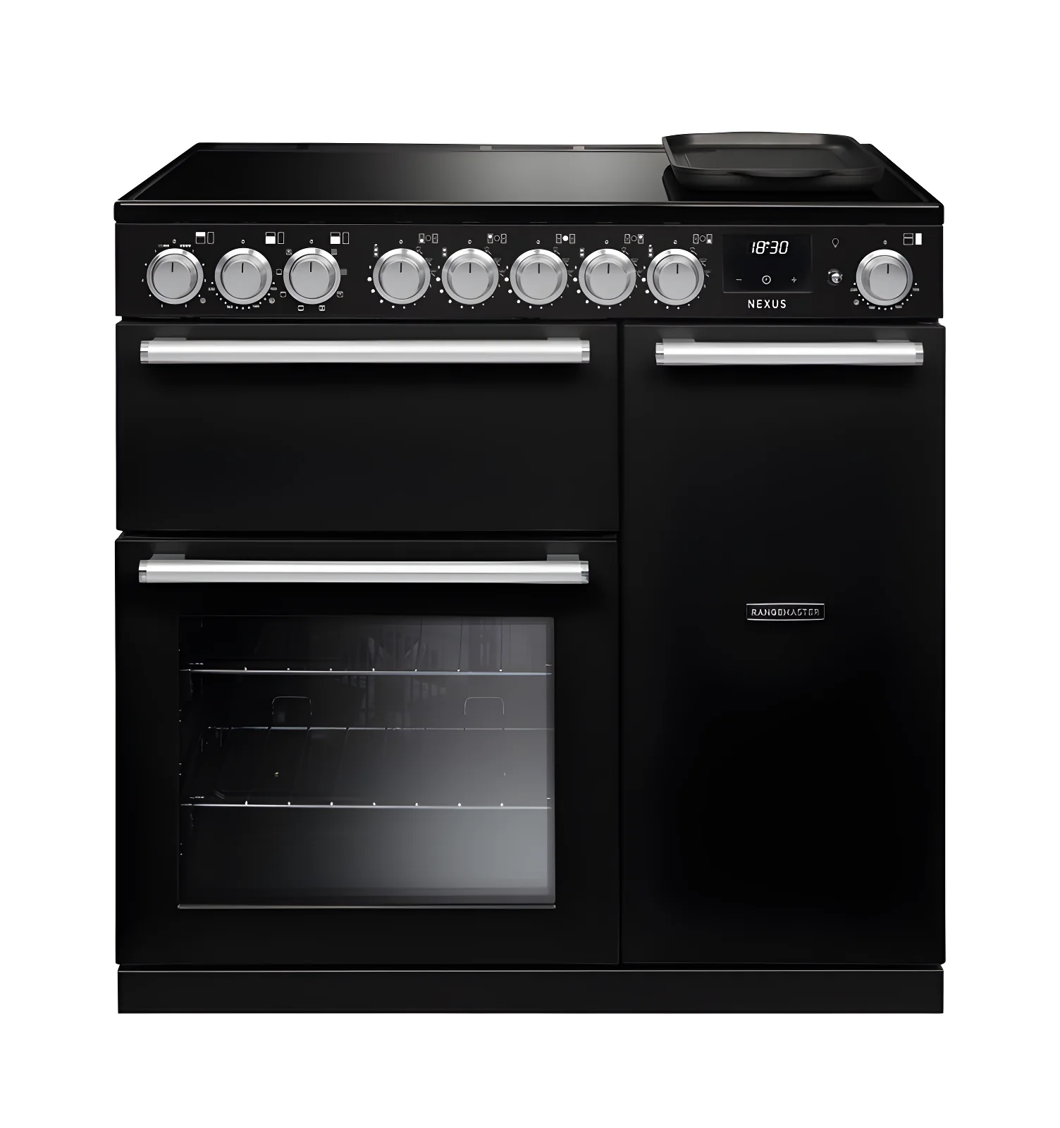 Rangemaster Nexus 90 NEX90EIPCBL/CM1 - Charcoal Black Induction Range Cooker - 90cm 5 Zone - A Energy