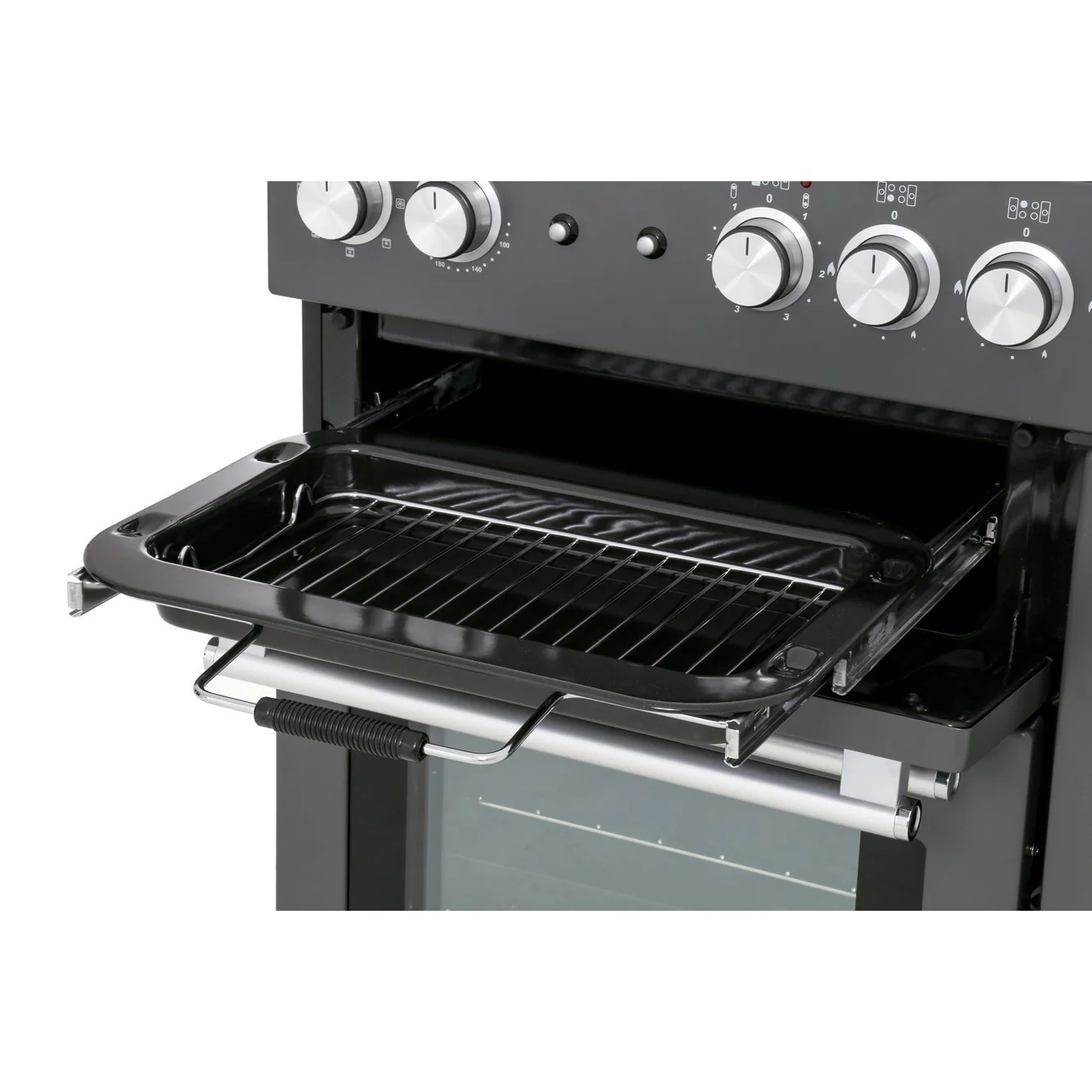 Rangemaster Nexus NEX110DFFSL/C - Slate/Chrome 110cm Dual Fuel Range Cooker - A Rated - Image 3