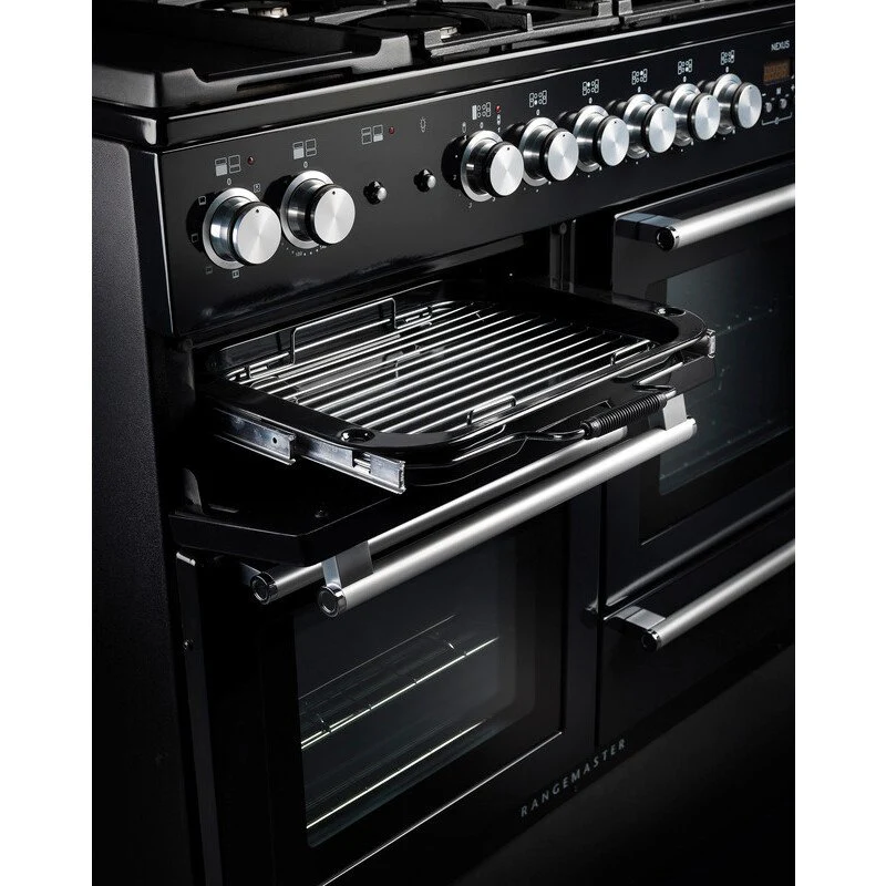 Rangemaster Nexus NEX110DFFSL/C - Slate/Chrome 110cm Dual Fuel Range Cooker - A Rated - Image 4