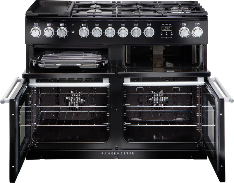 Rangemaster Nexus NEXSE110DFFIV/C - Ivory/Chrome 110cm Range Cooker - Dual Fuel - A Rated - Image 2