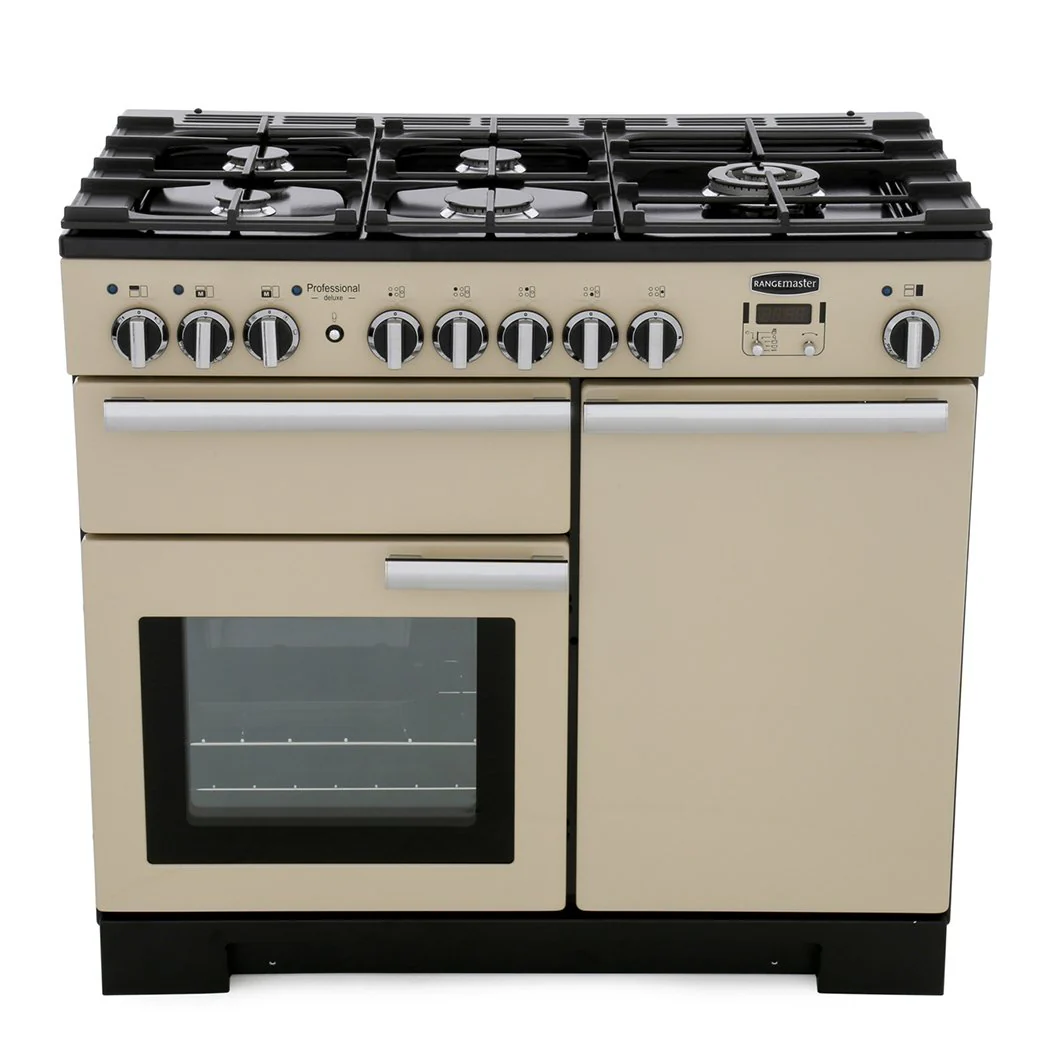 Rangemaster PDL100DFFCR/C - Cream/Chrome Range Cooker - 155L Total Capacity - A Rated