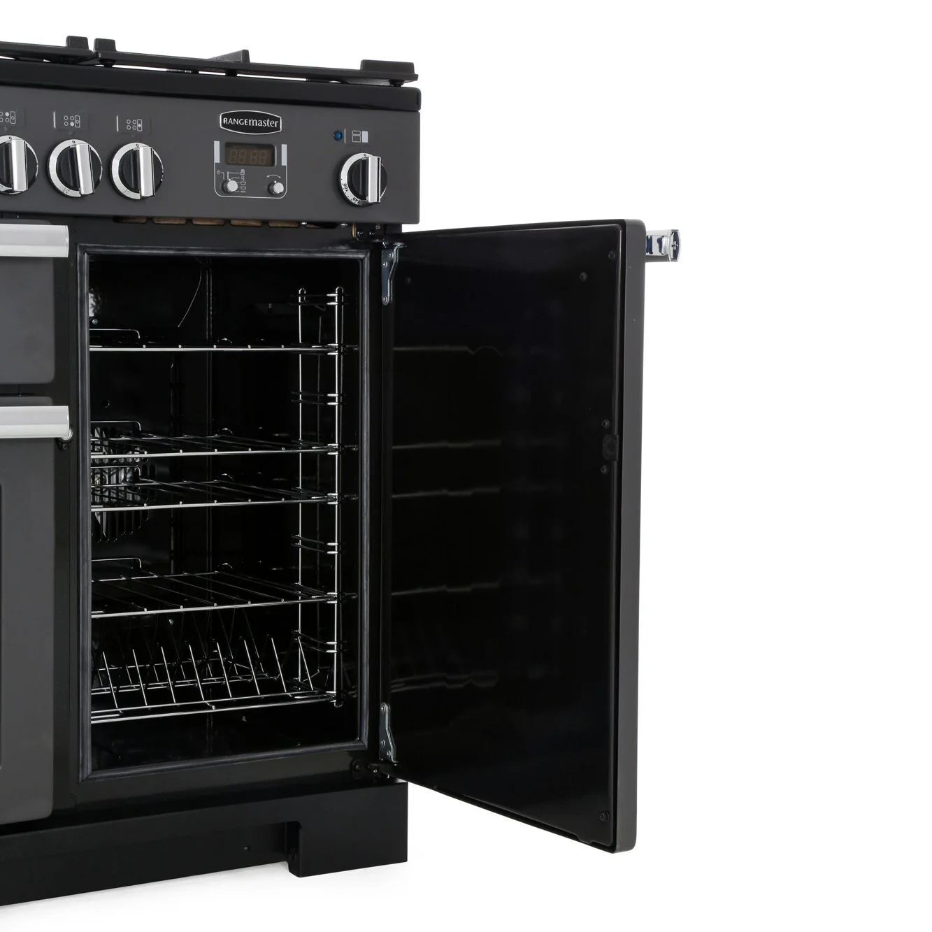 Rangemaster PDL100DFFSL/C - Slate/Chrome 100cm Range Cooker - Dual Fuel - A Rated - Image 3
