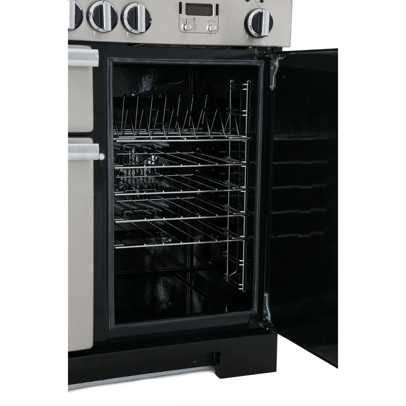 Rangemaster PDL100DFFSS/C - Stainless Steel/Chrome Dual Fuel Range Cooker - 155L Capacity - A Energy Rating - Image 4
