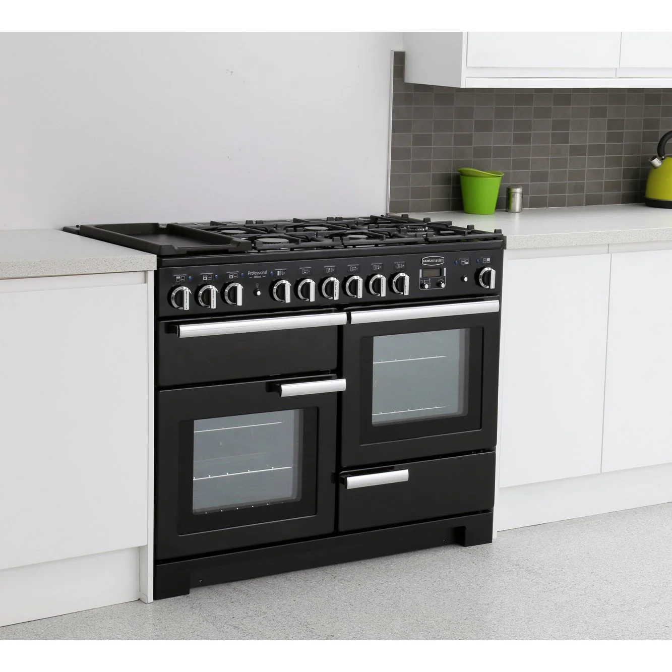 Rangemaster PDL110DFFGB/C - Black/Chrome 110cm Range Cooker - Dual Fuel - A Rated - Image 2