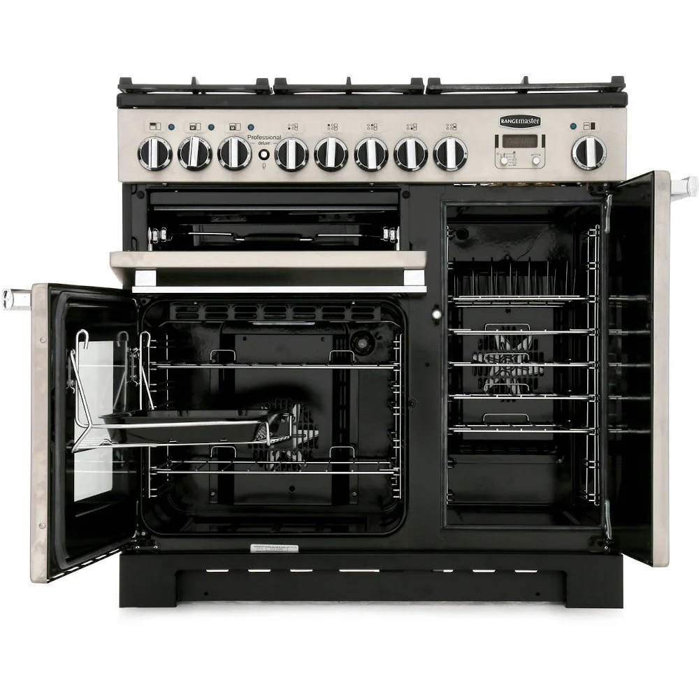 Rangemaster PDL90DFFWH/C - White/Chrome Range Cooker - Dual Fuel 90cm - A Rated - Image 2
