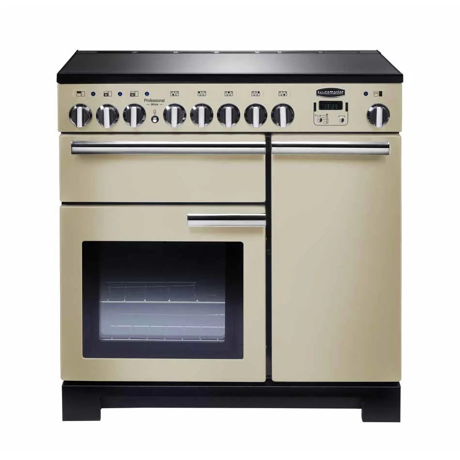 Rangemaster PDL90EICR/C - Cream/Chrome 90cm Range Cooker - Induction - A Energy Rated