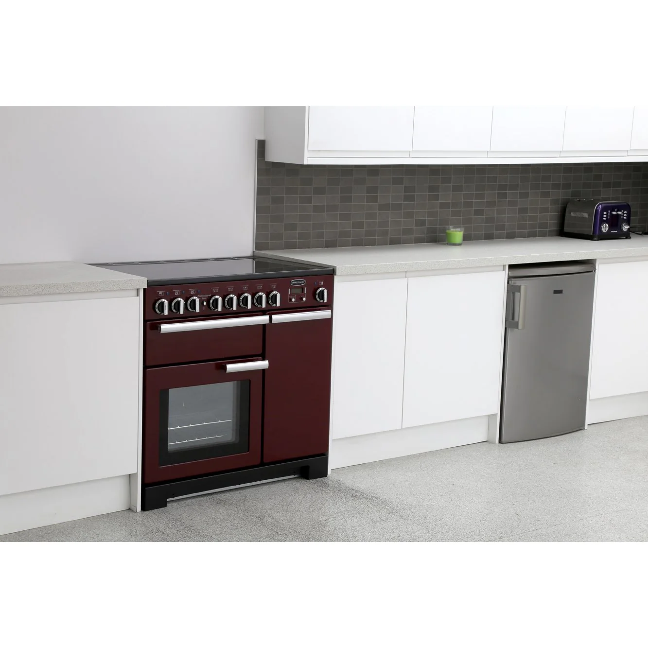 Rangemaster PDL90EICY/C - Cranberry/Chrome 90cm Range Cooker - Induction - A Rated - Image 2