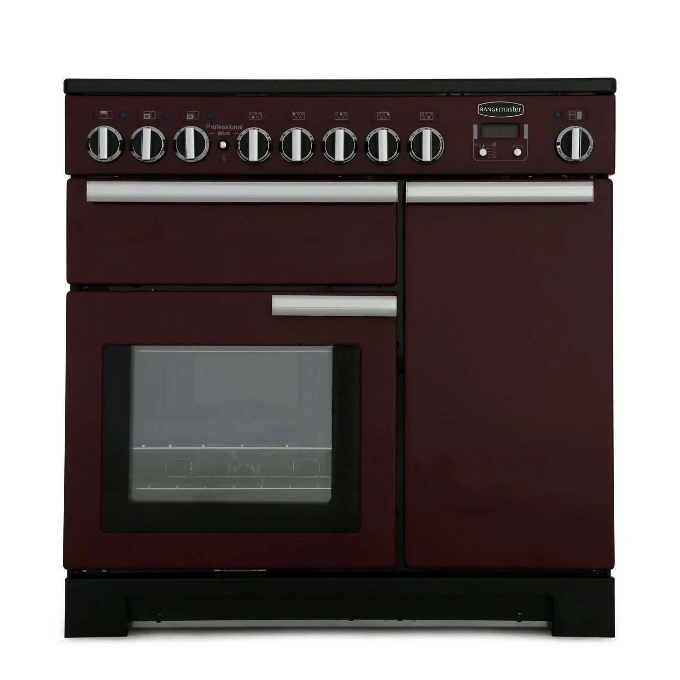 Rangemaster PDL90EICY/C - Cranberry/Chrome 90cm Range Cooker - Induction - A Rated - Image 3
