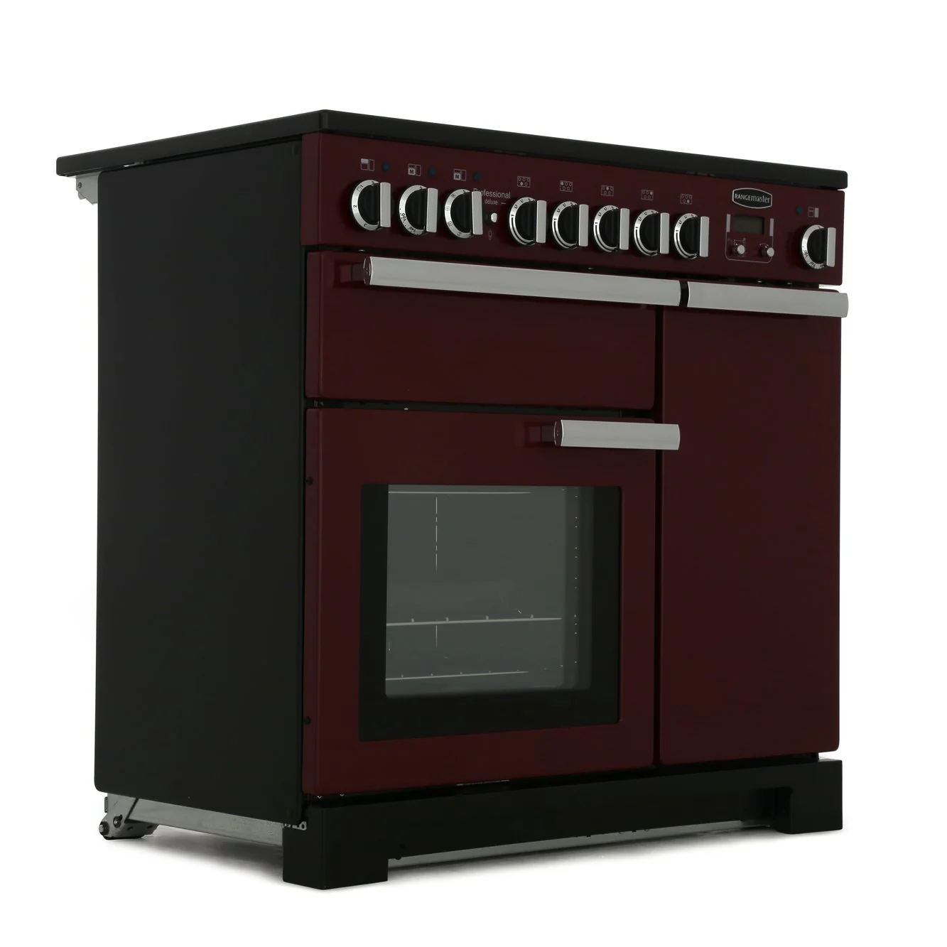 Rangemaster PDL90EICY/C - Cranberry/Chrome 90cm Range Cooker - Induction - A Rated - Image 4