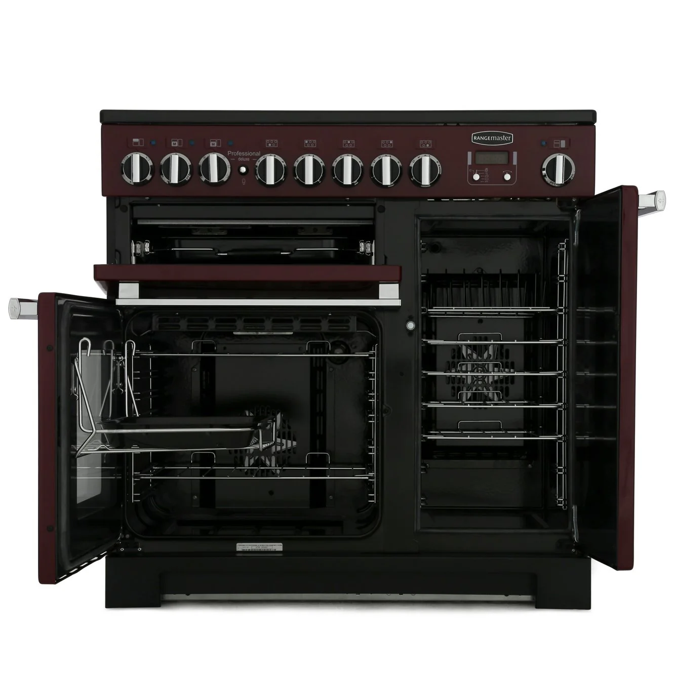 Rangemaster PDL90EICY/C - Cranberry/Chrome 90cm Range Cooker - Induction - A Rated - Image 5
