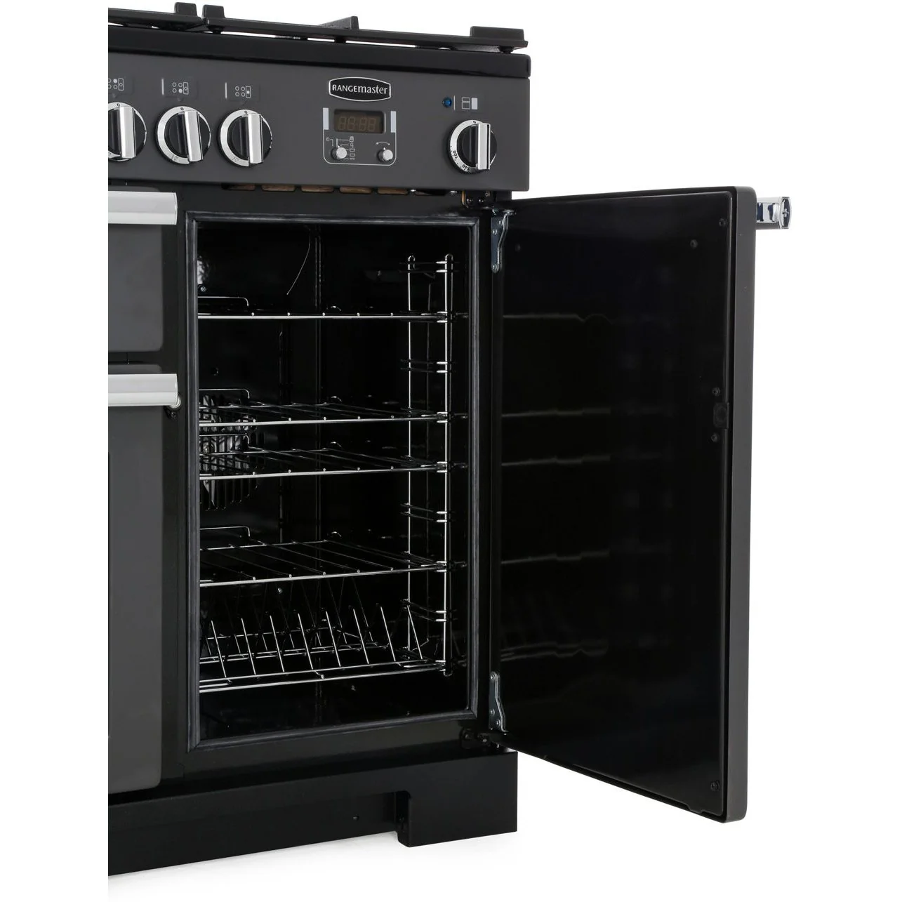 Rangemaster Professional Deluxe PDL100DFFCB/C - Charcoal Black 100cm Range Cooker - A Energy - Image 3
