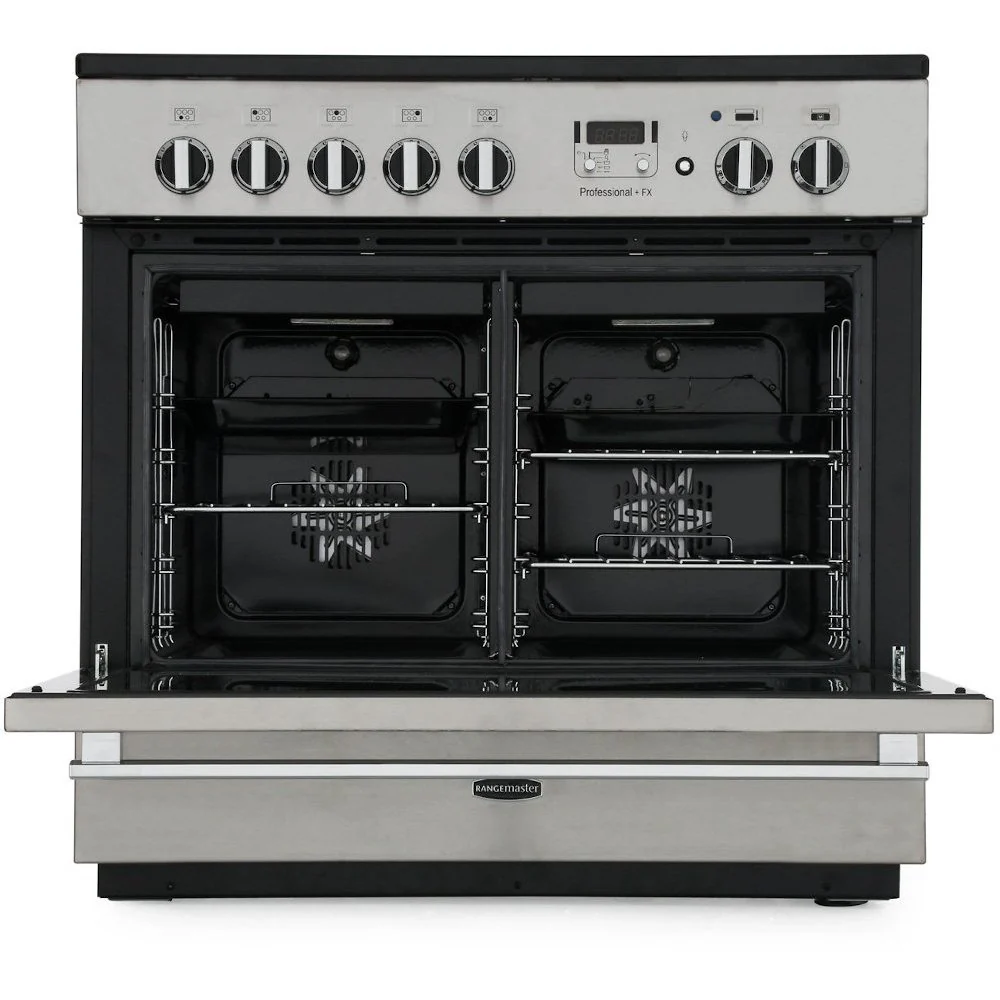 Rangemaster Professional Plus FX PROP90FXEICR/C - Cream/Chrome Induction Range Cooker - 90cm - A Rated - Image 2