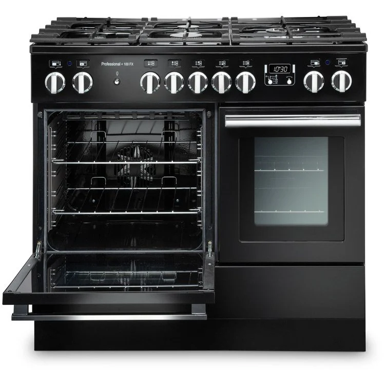 Rangemaster Professional Plus FX PROPL100FXDFFGB/C - Black 100cm Dual Fuel Range Cooker - A Rated - Image 4