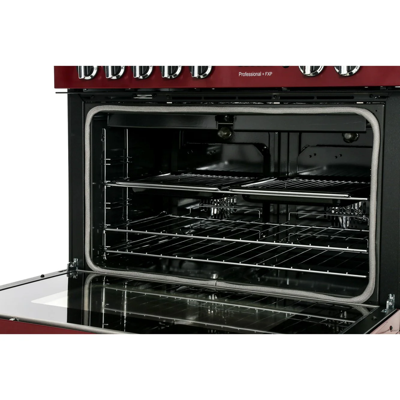 Rangemaster Professional Plus FXP PROP90FXPDFFGB/C - Black/Chrome Dual Fuel Range Cooker - 114L - A Rated - Image 4