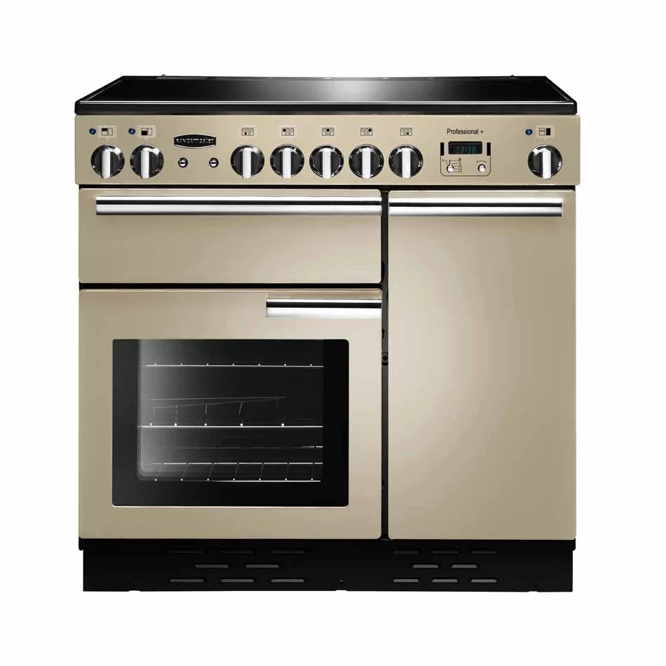 Rangemaster Professional Plus PROP90ECCR/C - Cream/Chrome 90cm Range Cooker - Ceramic Hob - A Rated