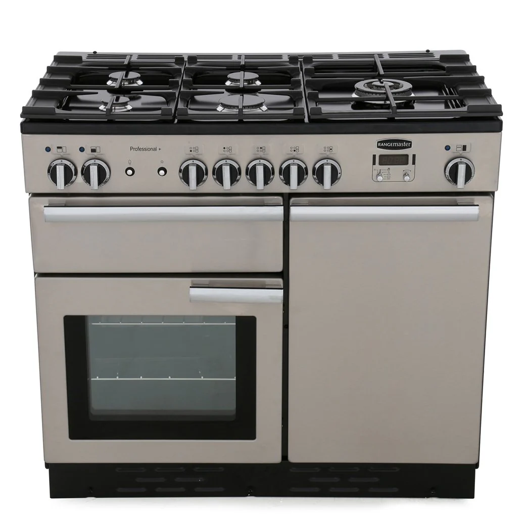 Rangemaster PROP100DFFSS/C - Stainless Steel/Chrome Range Cooker - Dual Fuel 155L - A Rated
