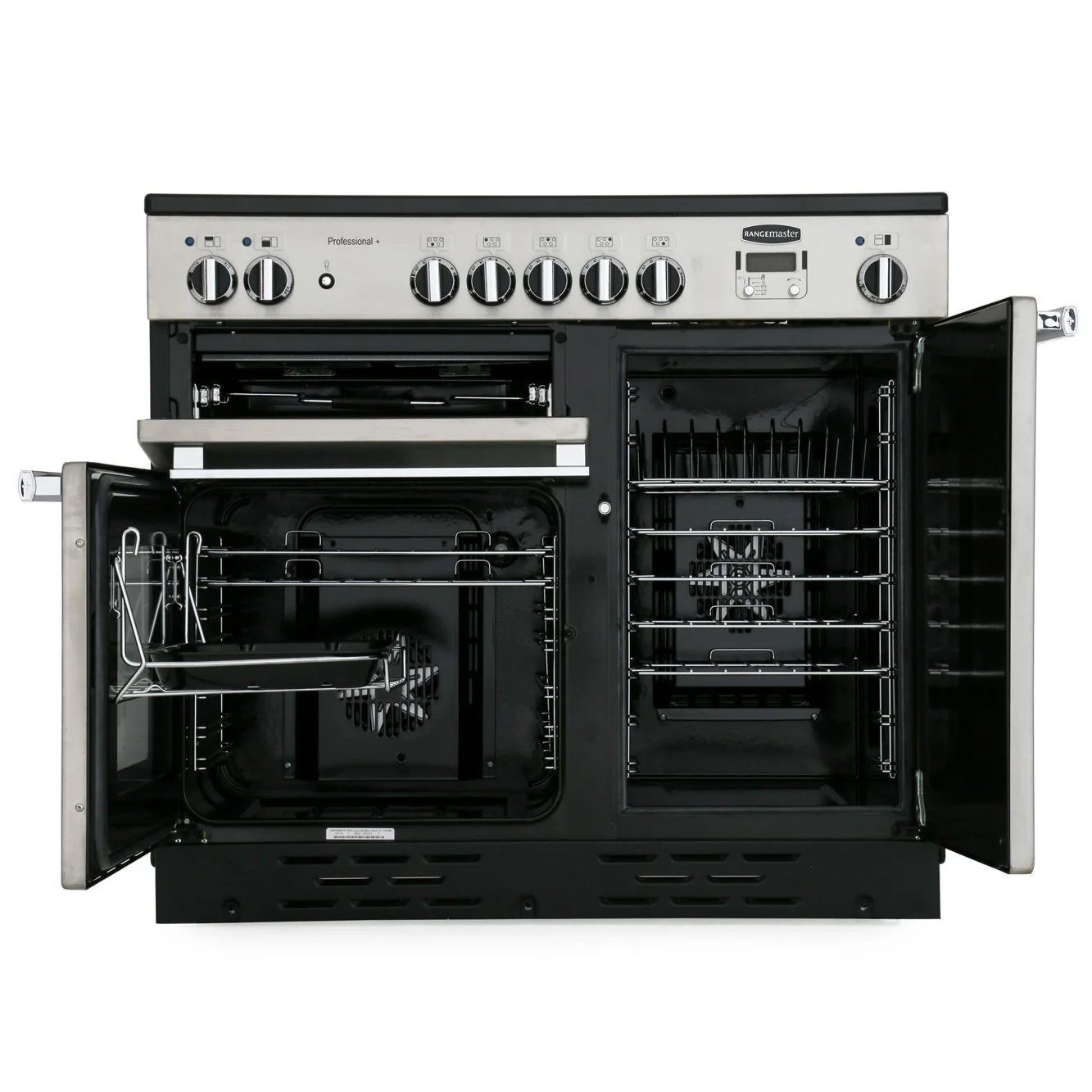 Rangemaster PROP100EIGB/C - Black / Chrome 100cm Range Cooker - Induction - 155L Capacity - A Energy Rating - Image 2