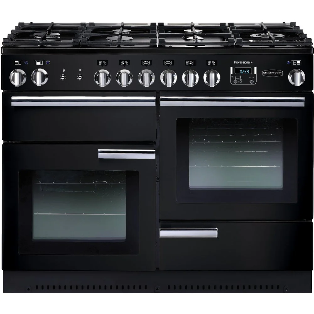 Rangemaster PROP110DFFGB/C - Black/Chrome 110cm Dual Fuel Range Cooker - 153L - A Rated - Image 3