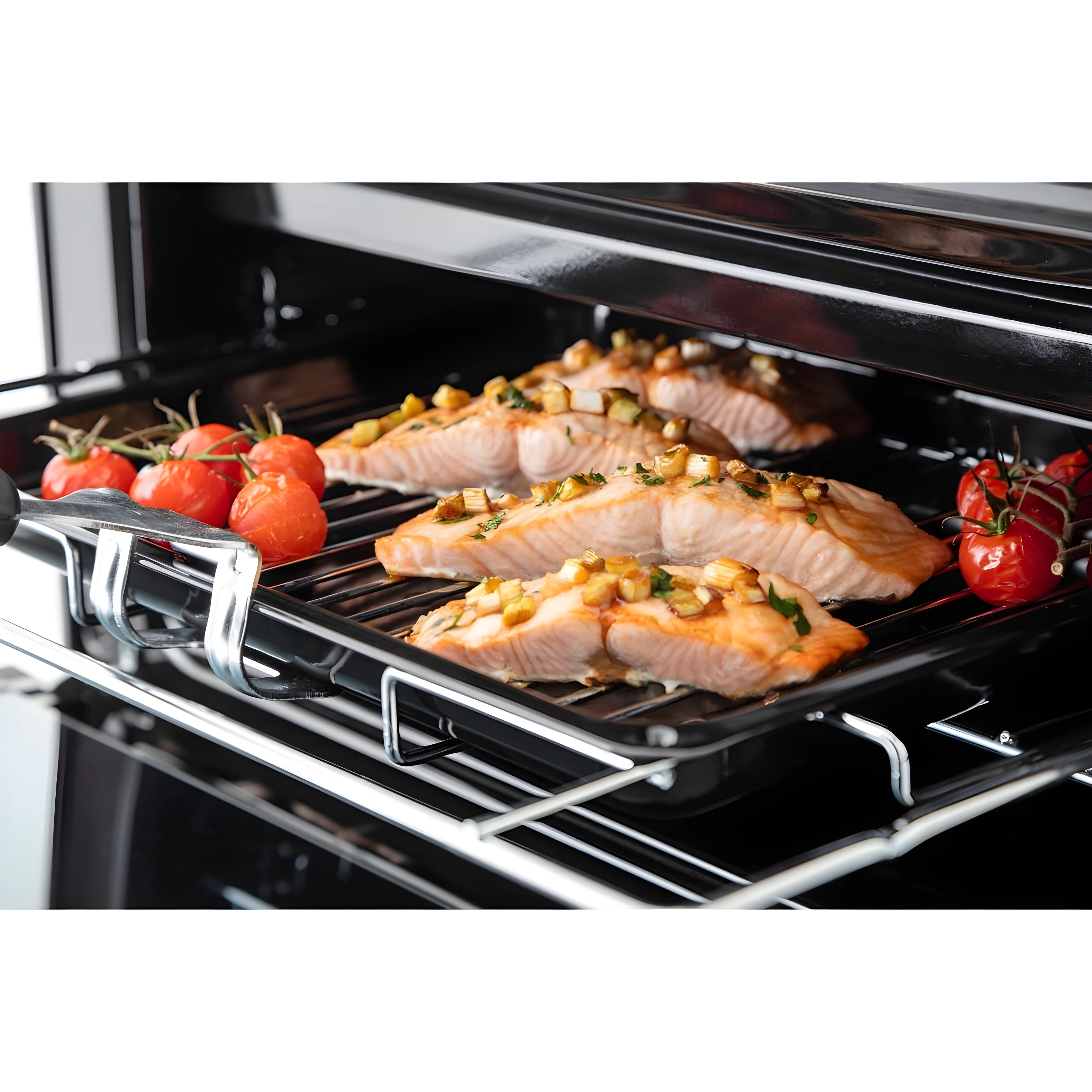 Rangemaster PROPL60ECBL/C - Black Ceramic Electric Cooker - Double Oven - A Rated - Image 3