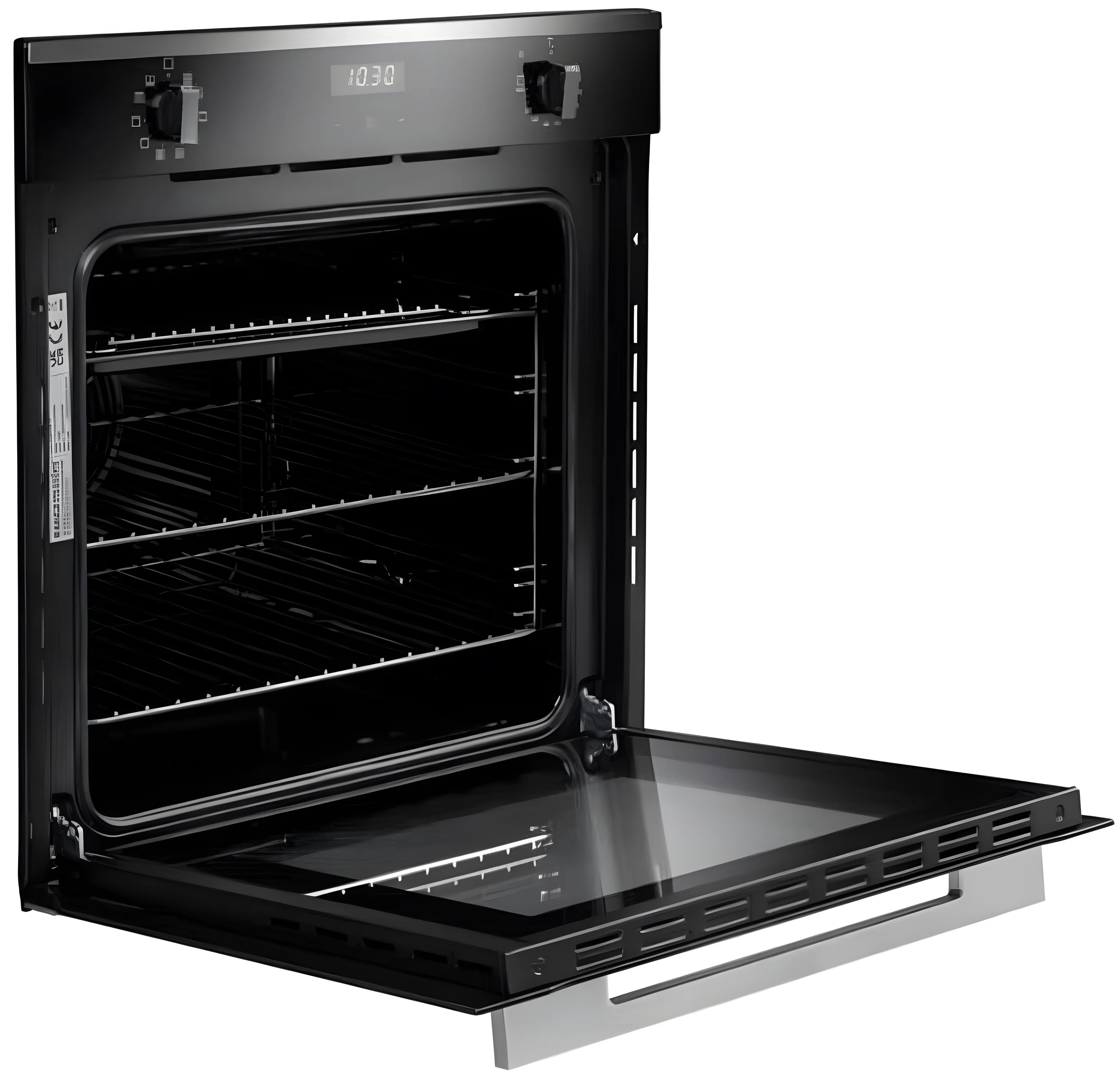 Rangemaster RMB6010BL/SS - Black Glass/Stainless Steel Single Oven - 69L - A Rated - Image 4