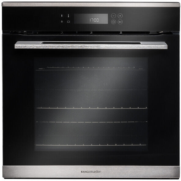 Rangemaster RMB6013PBL-SS - Black Glass/Stainless Steel Single Oven - 69L - A Rated