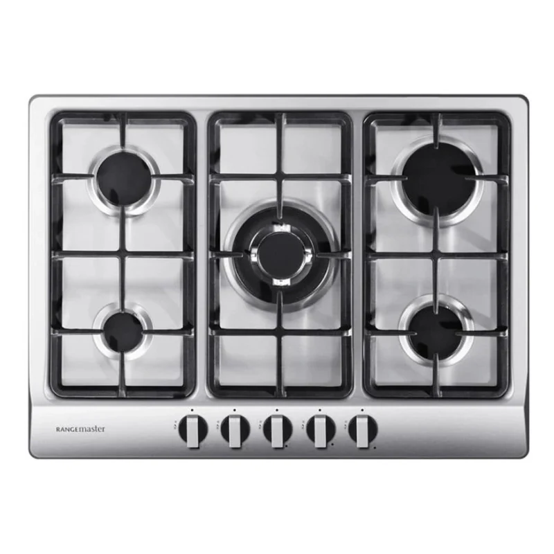 Rangemaster RMB70HPNGSS 70cm 5 Gas Burner Gas Hob - Stainless Steel
