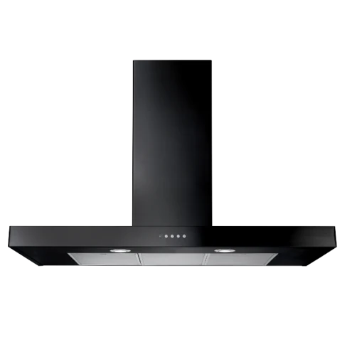 Rangemaster UHDF100BL - Black 100CM Chimney Hood - B Energy Rating