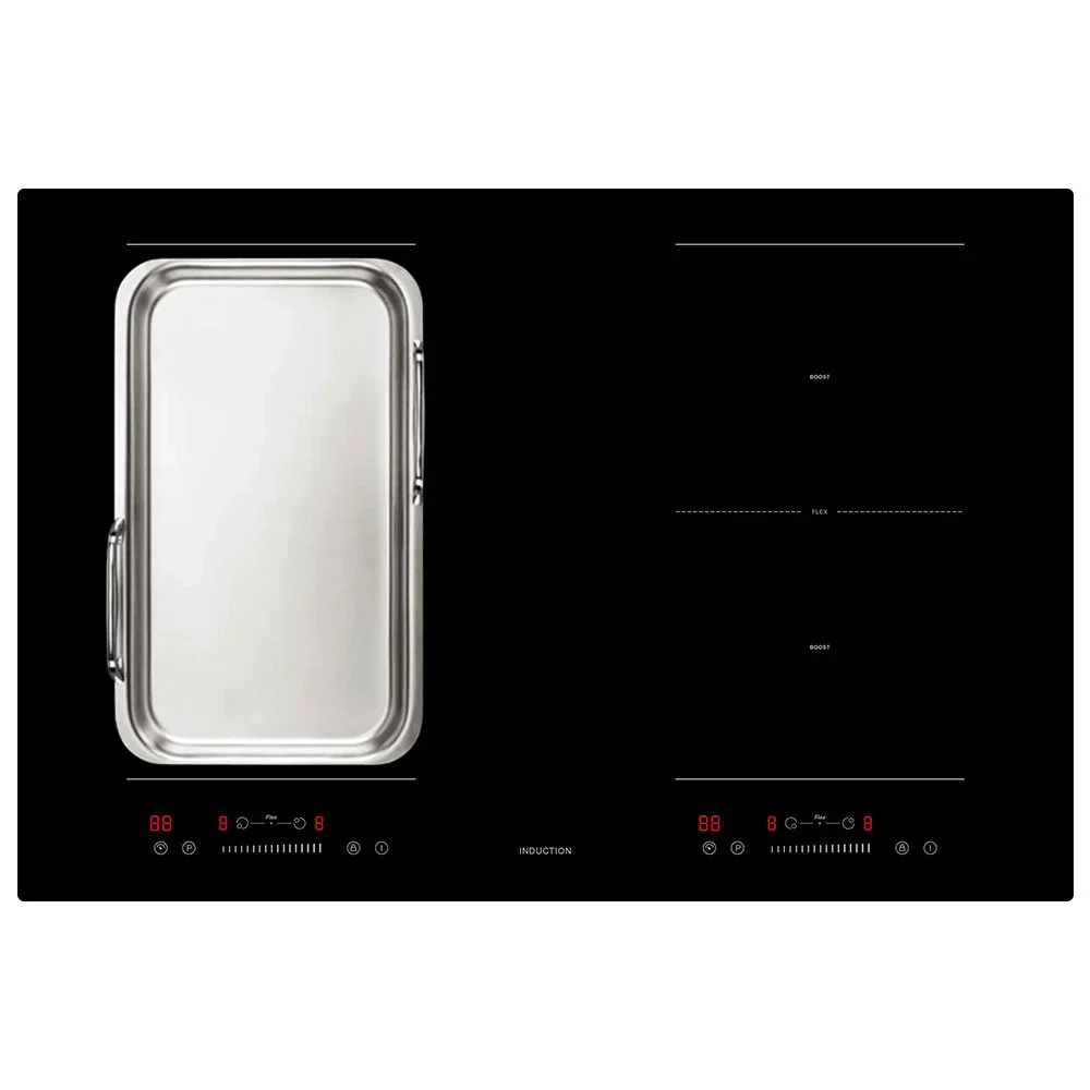 Teknix SCIH77SL - Black 77cm Induction Hob - 4 Zones with Flex Areas - Image 2