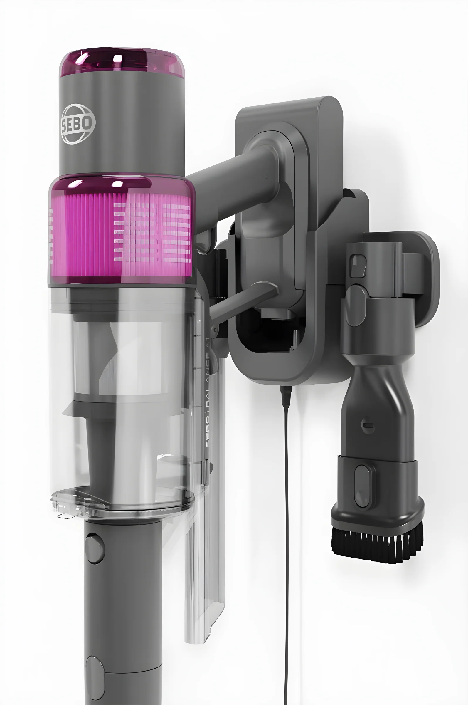 SEBO BALANCE A1 - Magenta Vacuum Cleaner - Cordless Stick - 400W Motor - Image 9