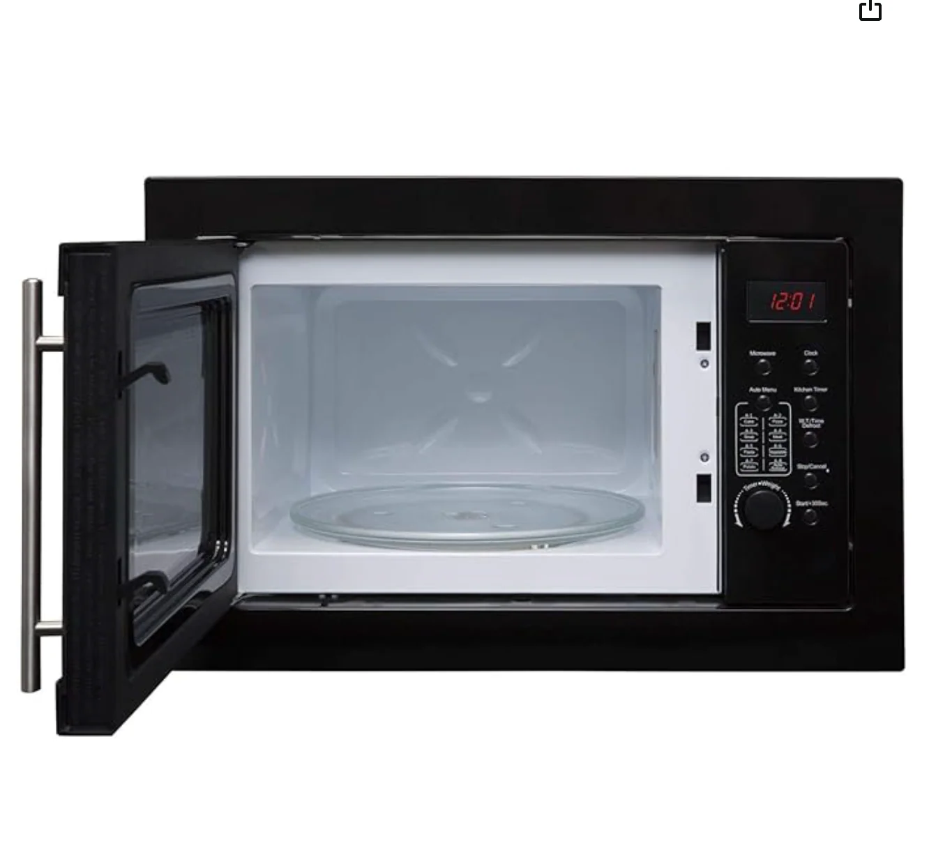 SIA BIM25BL Black 25L Integrated Built in 900W Digital Timer Microwave Oven - Image 2