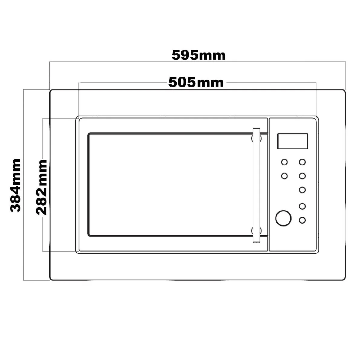 sia BIM25SS - Stainless steel Built in Microwave - Image 4