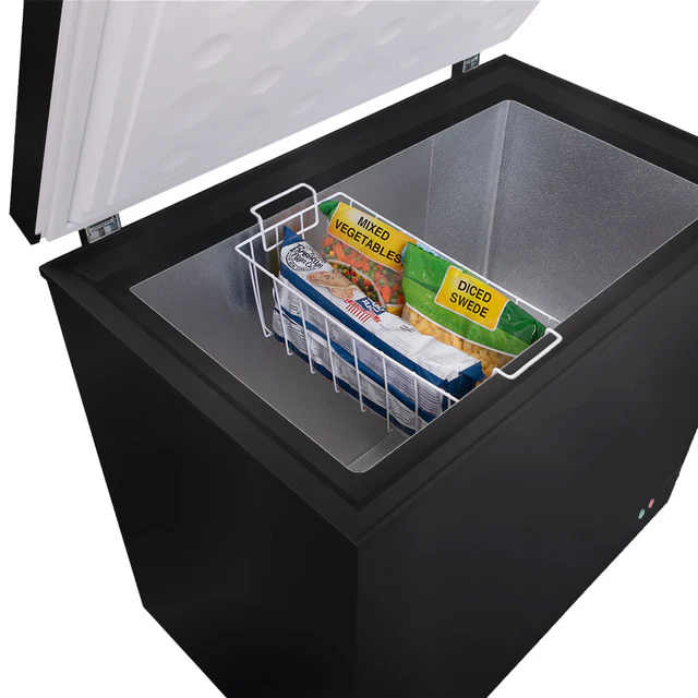 sia CHF200B - Black Chest Manual Defrost Freezer - F energy - Image 2