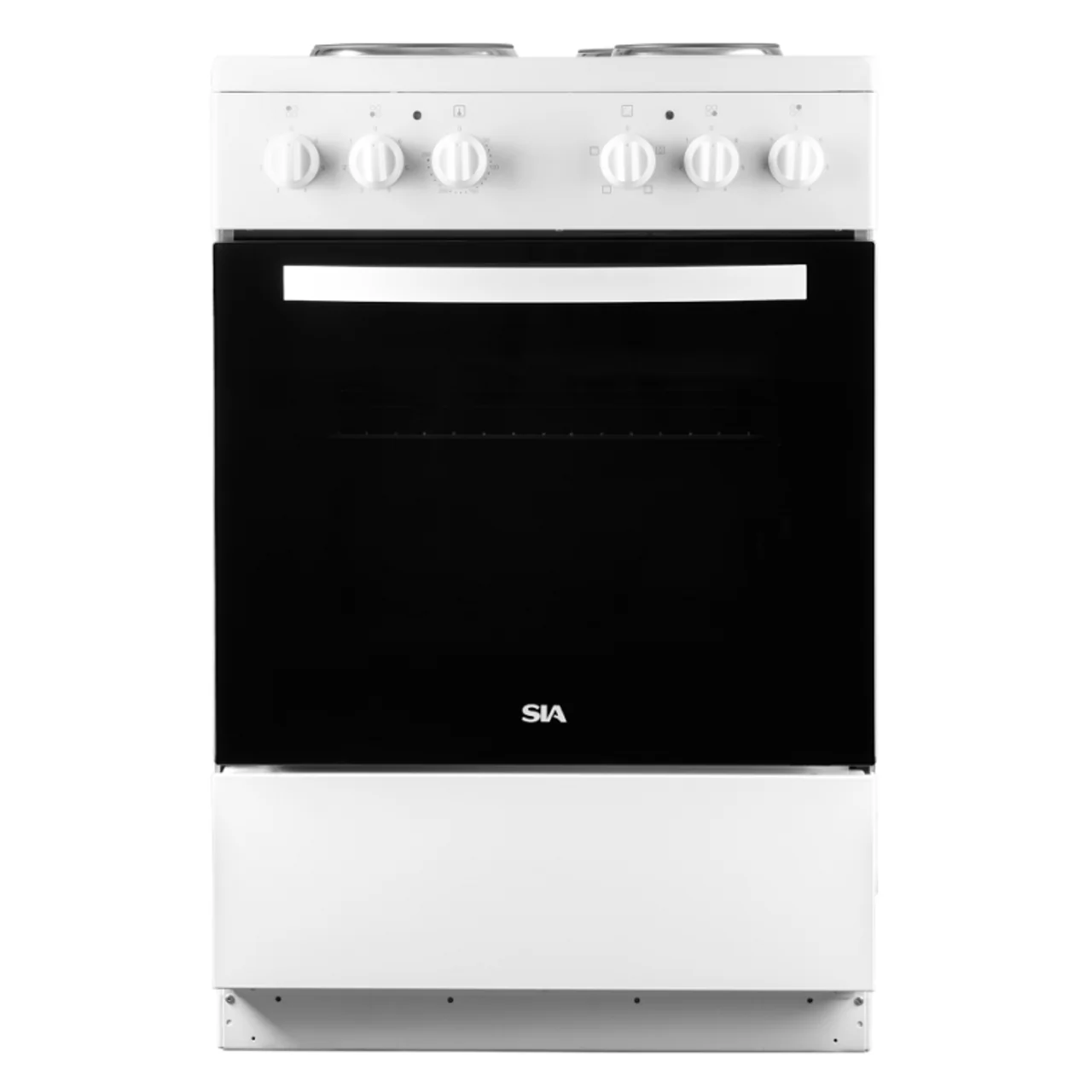 Sia ESXB60W - White Freestanding Electric Cooker With 4 Zone Plate Hob - A Energy