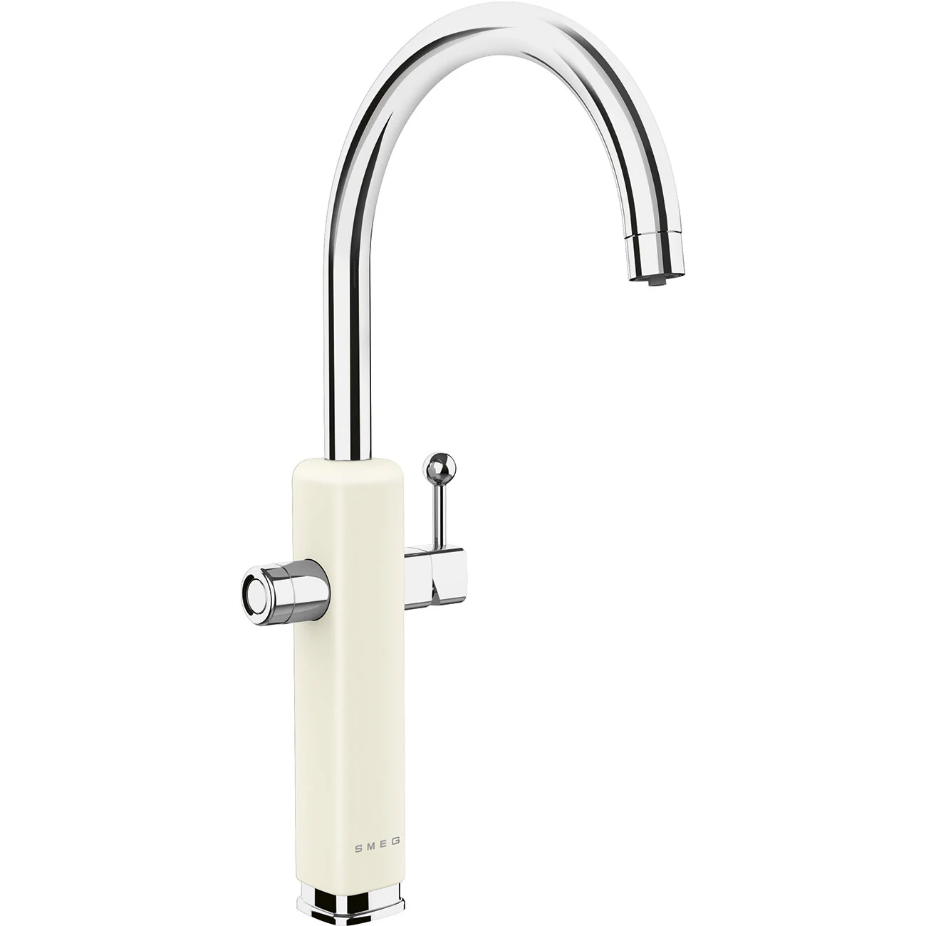 Smeg MAF50CR 50's Style Single Lever Mixer Tap - Cream Kitchen Tap - 3-in-1 Filtered Water