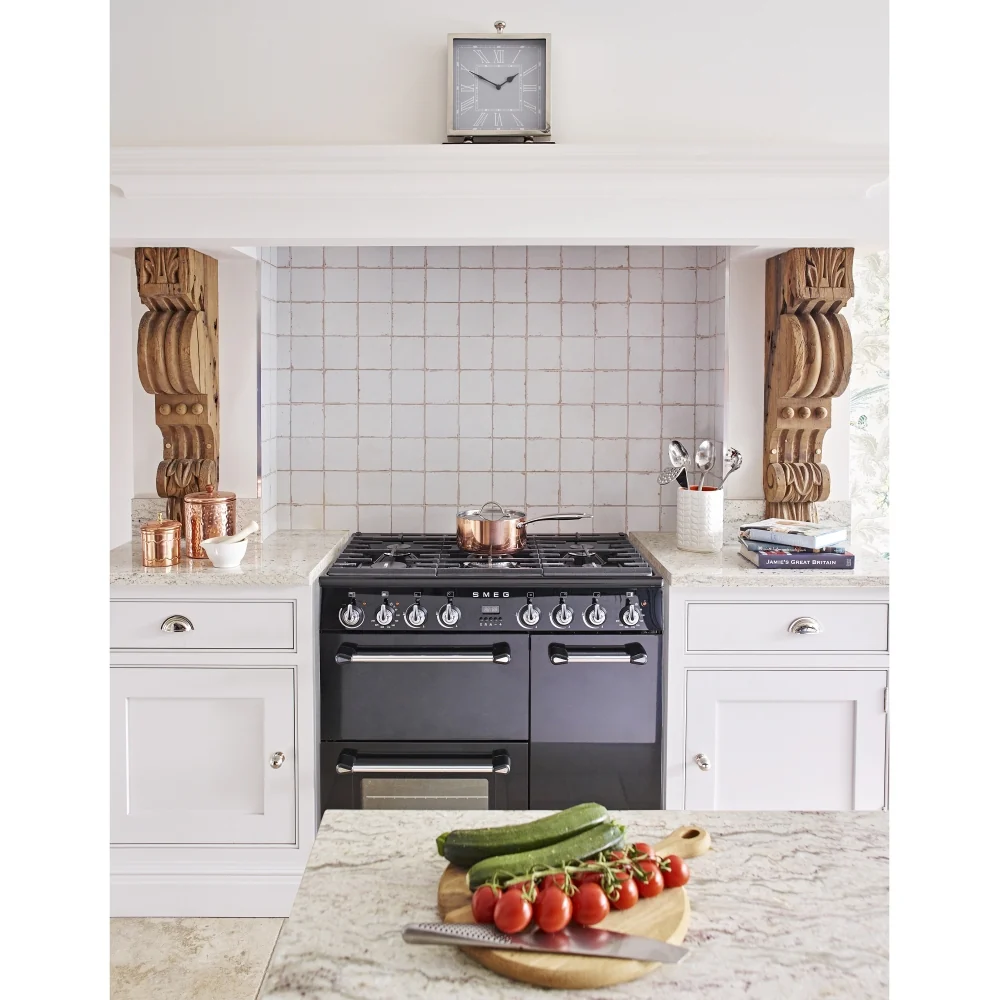 Smeg BM93BL - Black 90cm Dual Fuel Range Cooker - 158L - A energy - Image 3