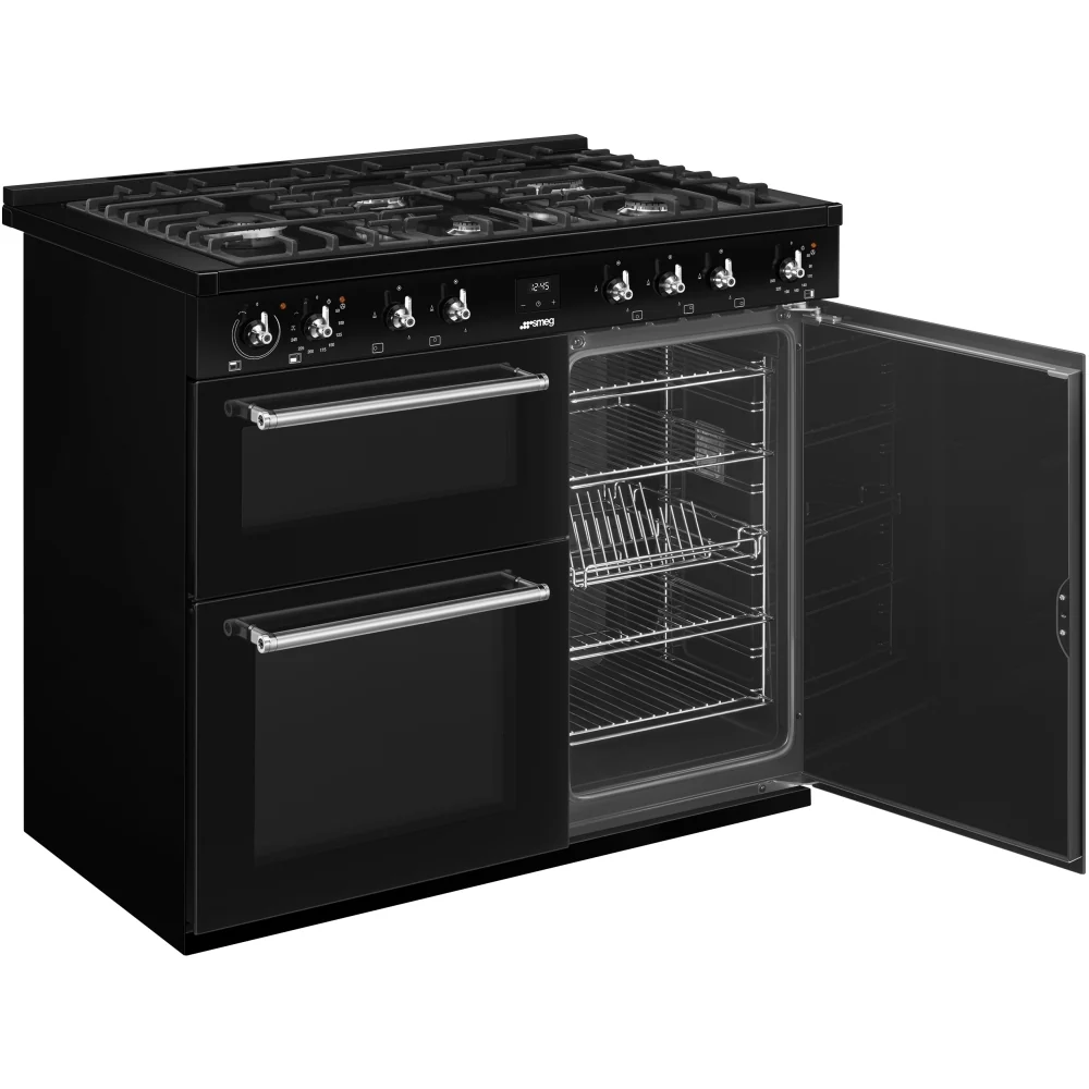 Smeg CX103GMBL Concert - Black Dual Fuel Range Cooker - 100cm - A Rated - Image 2
