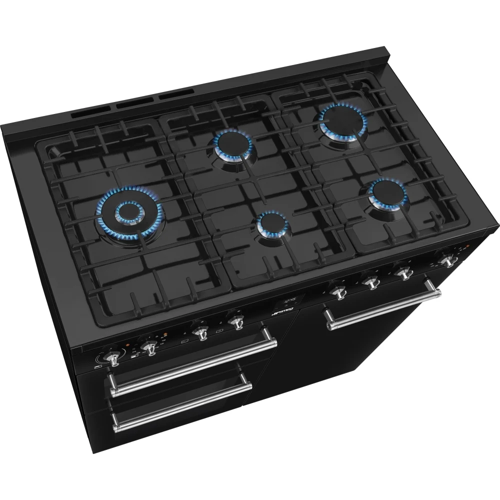 Smeg CX103GMBL Concert - Black Dual Fuel Range Cooker - 100cm - A Rated - Image 4