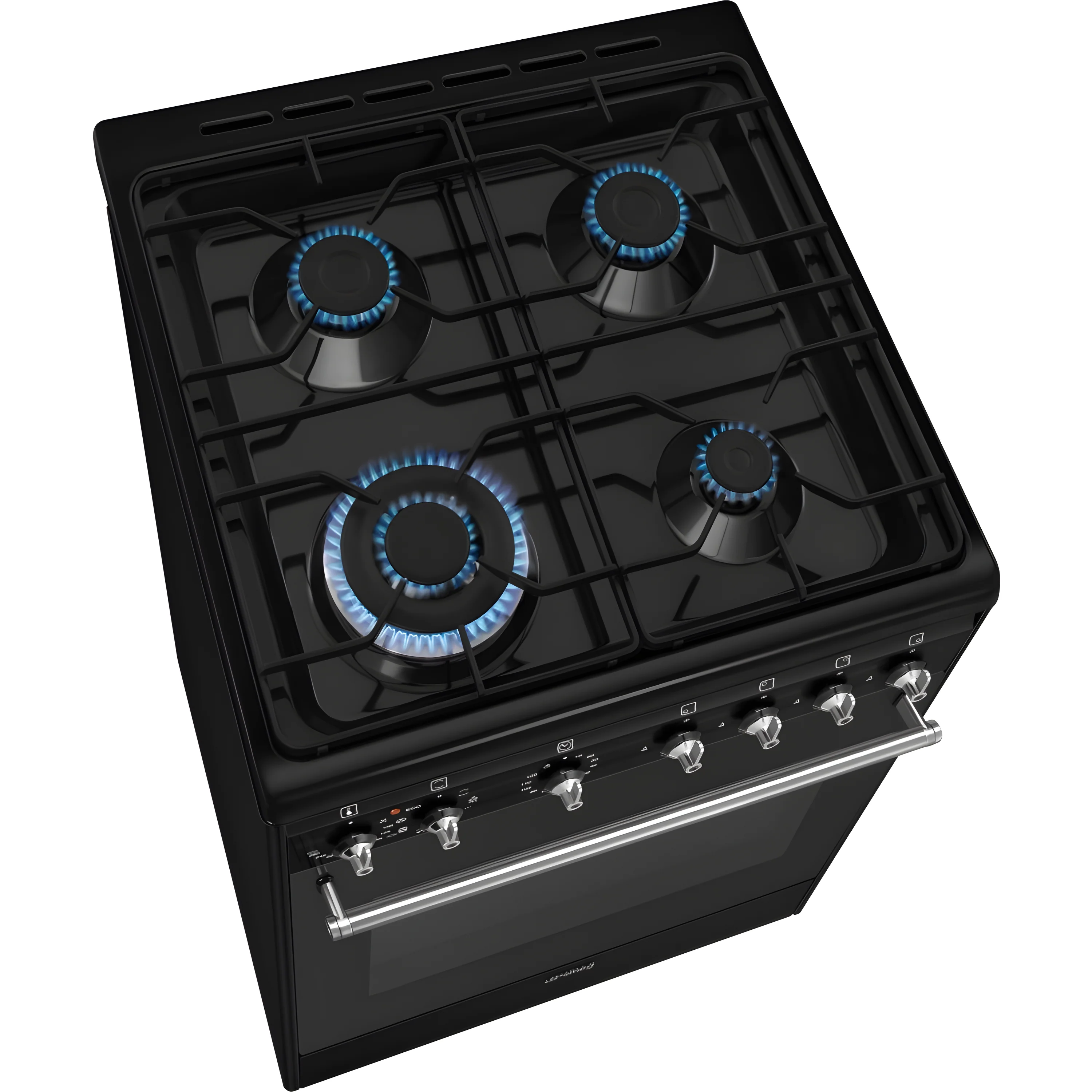 Smeg CX61GMBL Concert - Black Dual Fuel Cooker with Single Oven - 4 Gas Burners - 70L Capacity - A Energy Rating - Image 5
