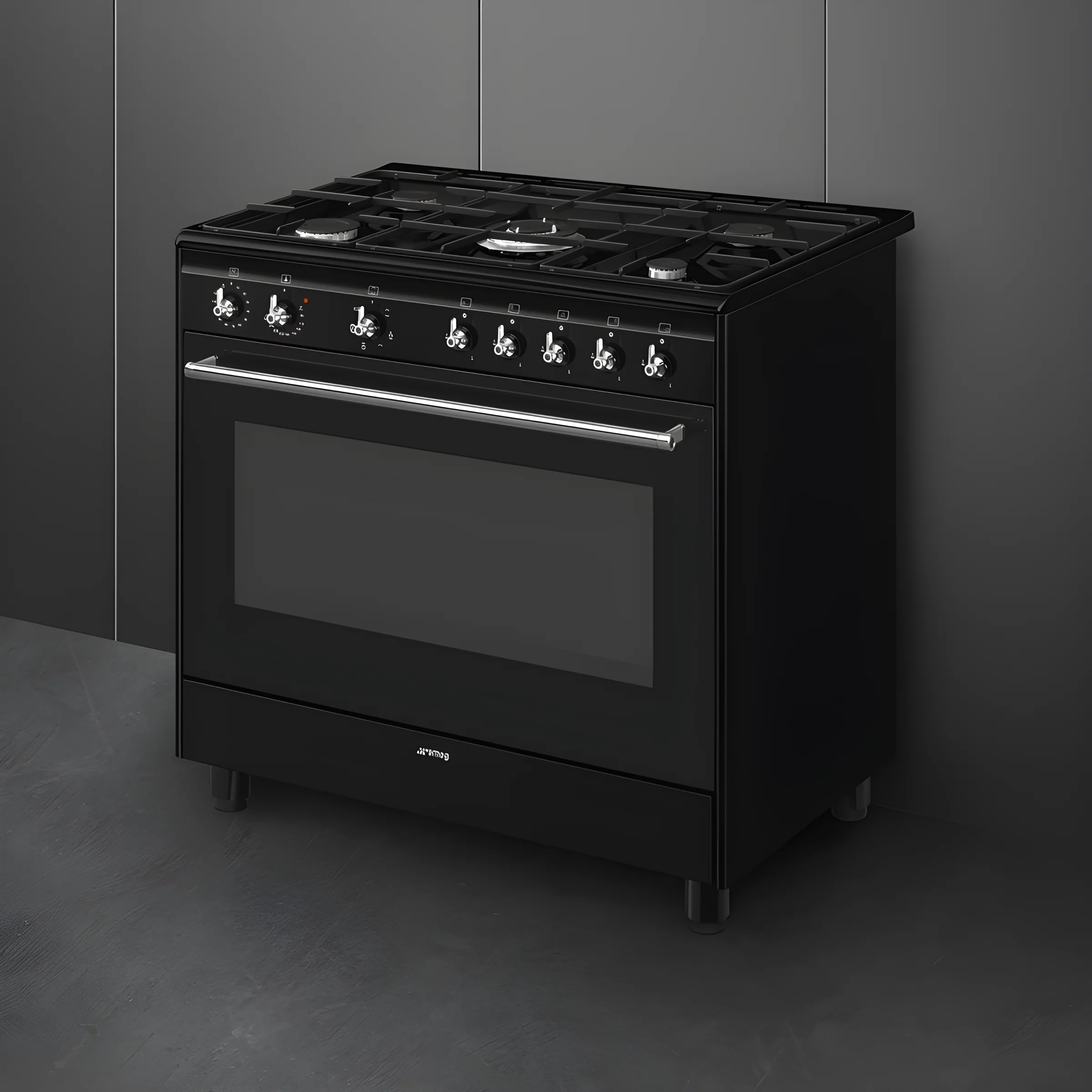 Smeg CX91GMBL - Black Dual Fuel Cooker - A energy - Image 3