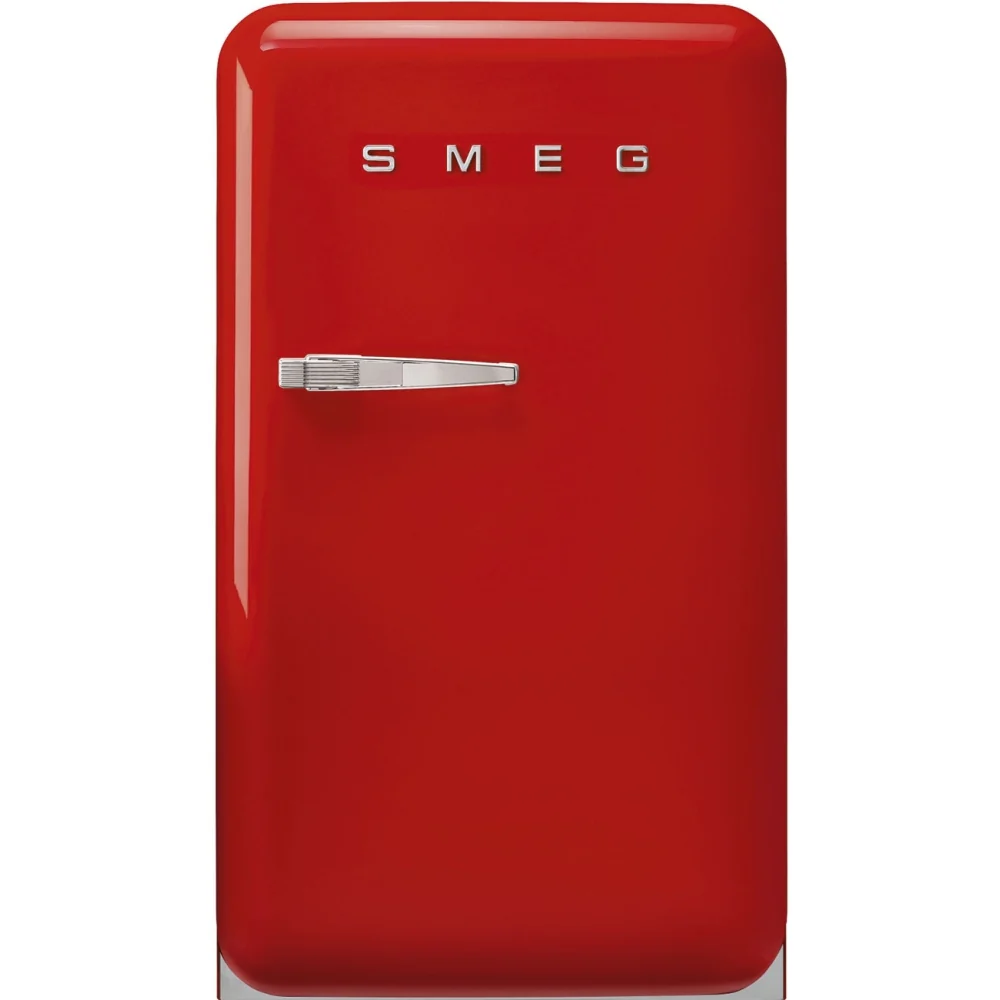 Smeg FAB10HRRD6 - Retro Larder Fridge Right Hand Hinge In Red - 135L - D Rated