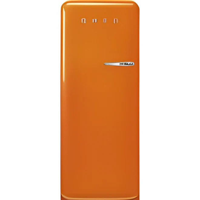 Smeg FAB28LOR6 - Orange 50s Style Fridge - Left Hand Hinge With Icebox - C Rated